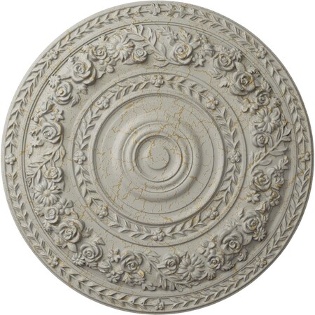 Rose Ceiling Medallion (Fits Canopies Up To 13 1/2), 33 7/8OD X 2 3/8P